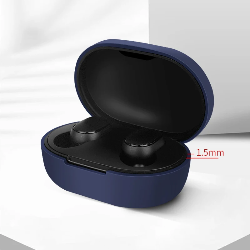 Силиконовый чехол для наушников для xiaomi Redmi AirDots беспроводной Bluetooth чехол s Redmi Airdots TWS аксессуары для наушников Нескользящие