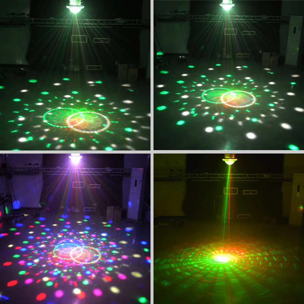 AUCD пульт DMX Gobo RG лазерные огни смешанные RGB полный колоер светодиодный диско хрустальный шар лампа Рождество DJ домашние вечерние шоу сценическое освещение MB