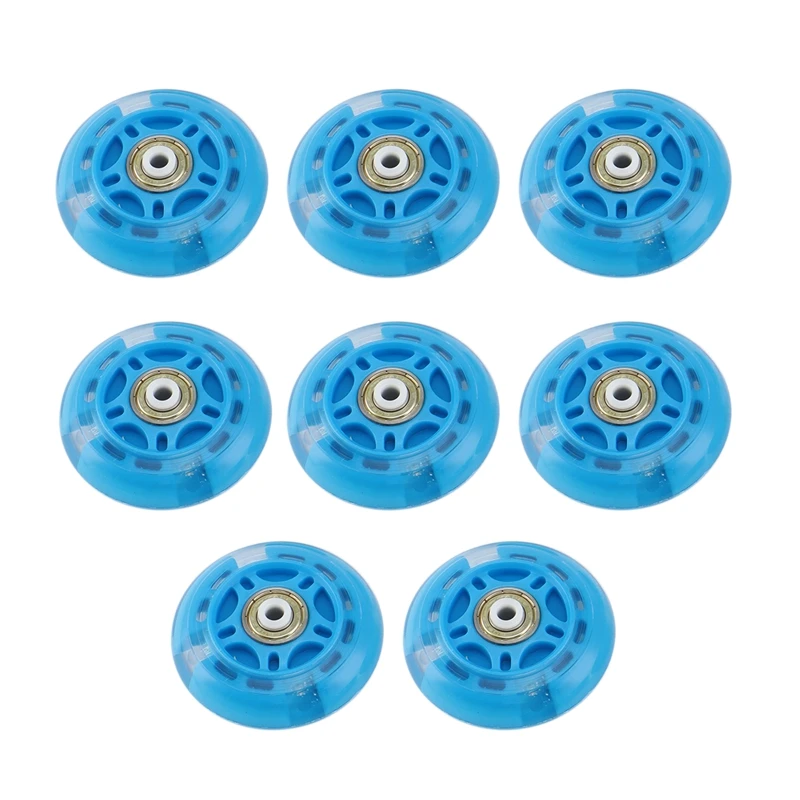 

8 Pack Inline Skate Wheels Flash Wheel 70mm Indoor/Outdoor Roller Blades Replacement Wheel for Adults Kids