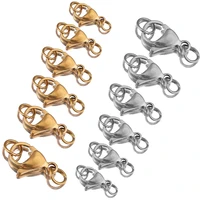 stainless steel lobster clasp findings multicolor w jump ring metal charms diy making necklace bracelets jewelry findings5pcs