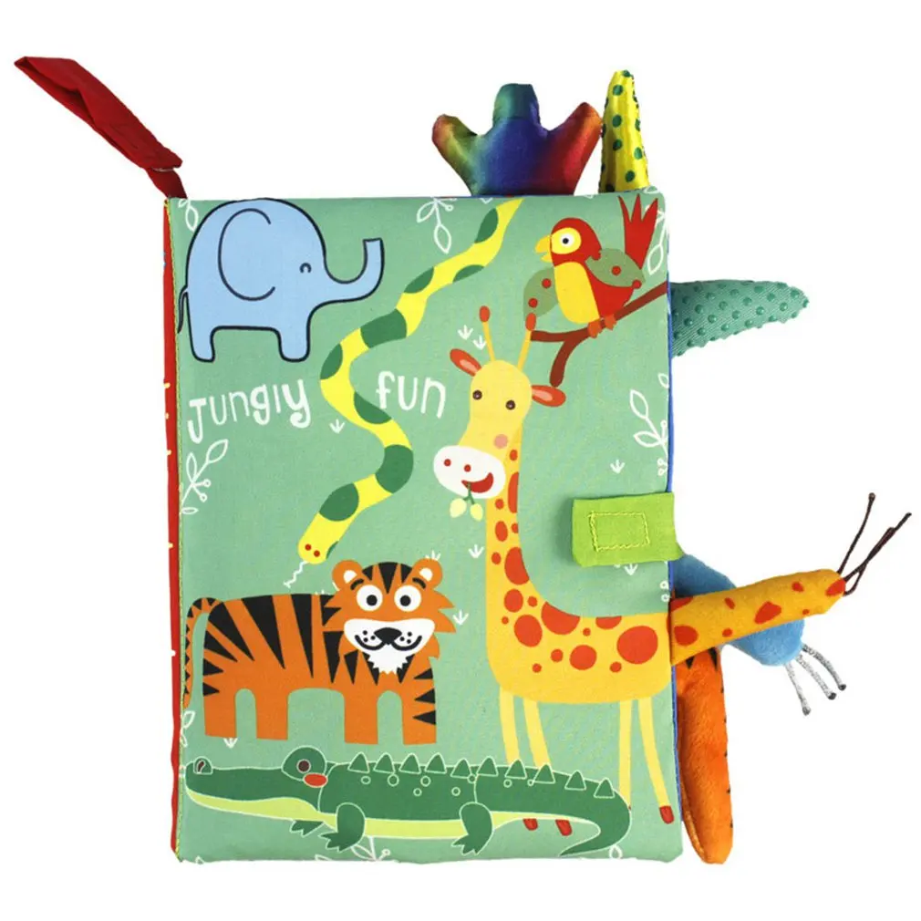 

Baby Early Education Toy Tail Cloth Book Tiger Parent- Child Interactive Sound Paper Puzzle with Ringing Paper
