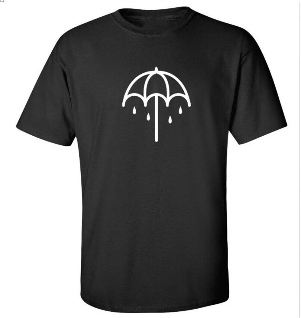 Bring Me The Horizon Umbrella Логотип Рок Группа Мужская черная футболка Размер S3Xl