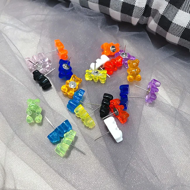 HZ Новинка милая Цветная Акриловая заколка для волос Gummy Bear заколки для волос аксессуары для волос для женщин девочек детей