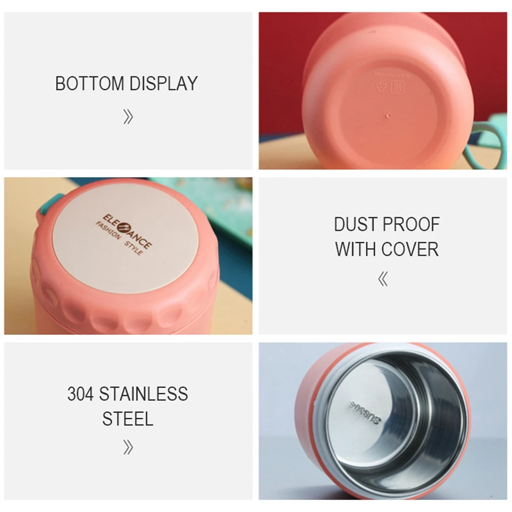 Термос из нержавеющей стали 430 мл мини-термос термос с ложкой изолированный