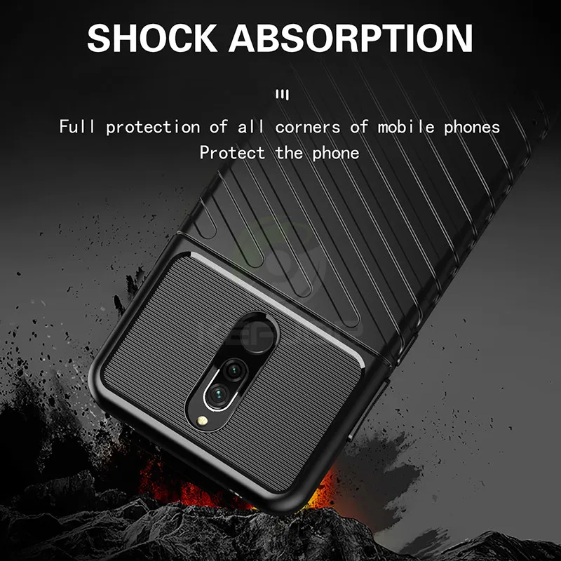 Shockproof Amor Case For Xiaomi Redmi 8 A Cover Silicone Bumper Shell Back On 8A Global Coque |