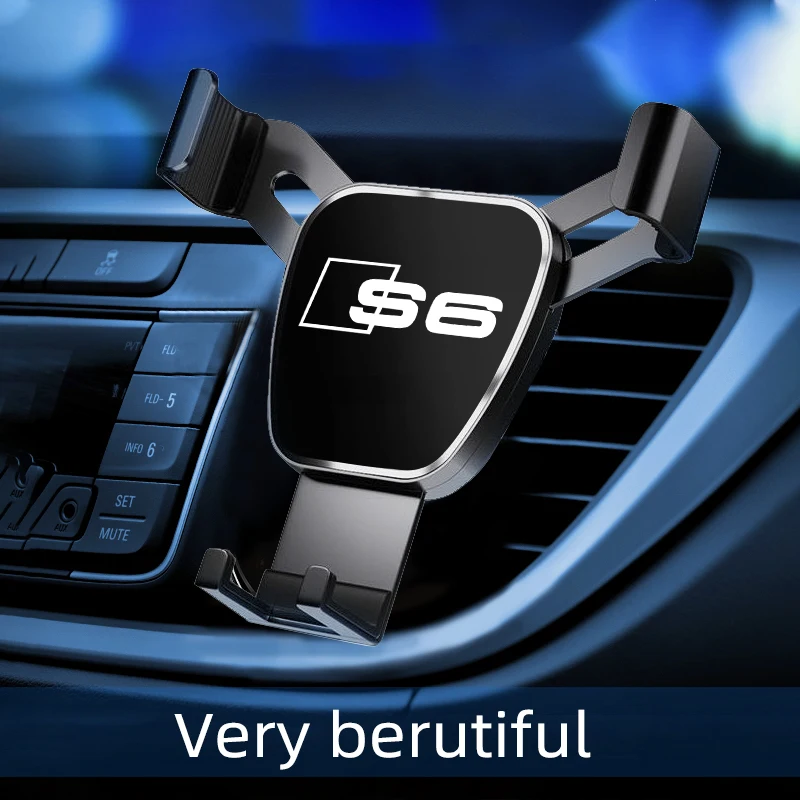 

New Car Air Outlet-Holder for Audi S6 Mobile Phone Car logo Car Navigation Smartphone stand Automotive interior accessories