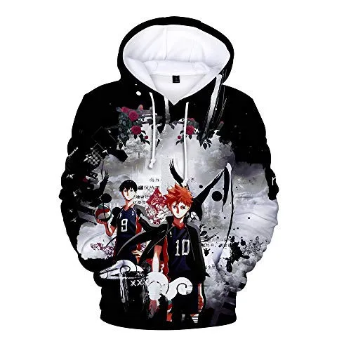

Толстовка Haikyuu 3D с капюшоном, свитшоты для мужчин и женщин, осенние пуловеры с капюшоном для мальчиков и девочек, Повседневная Толстовка с му...