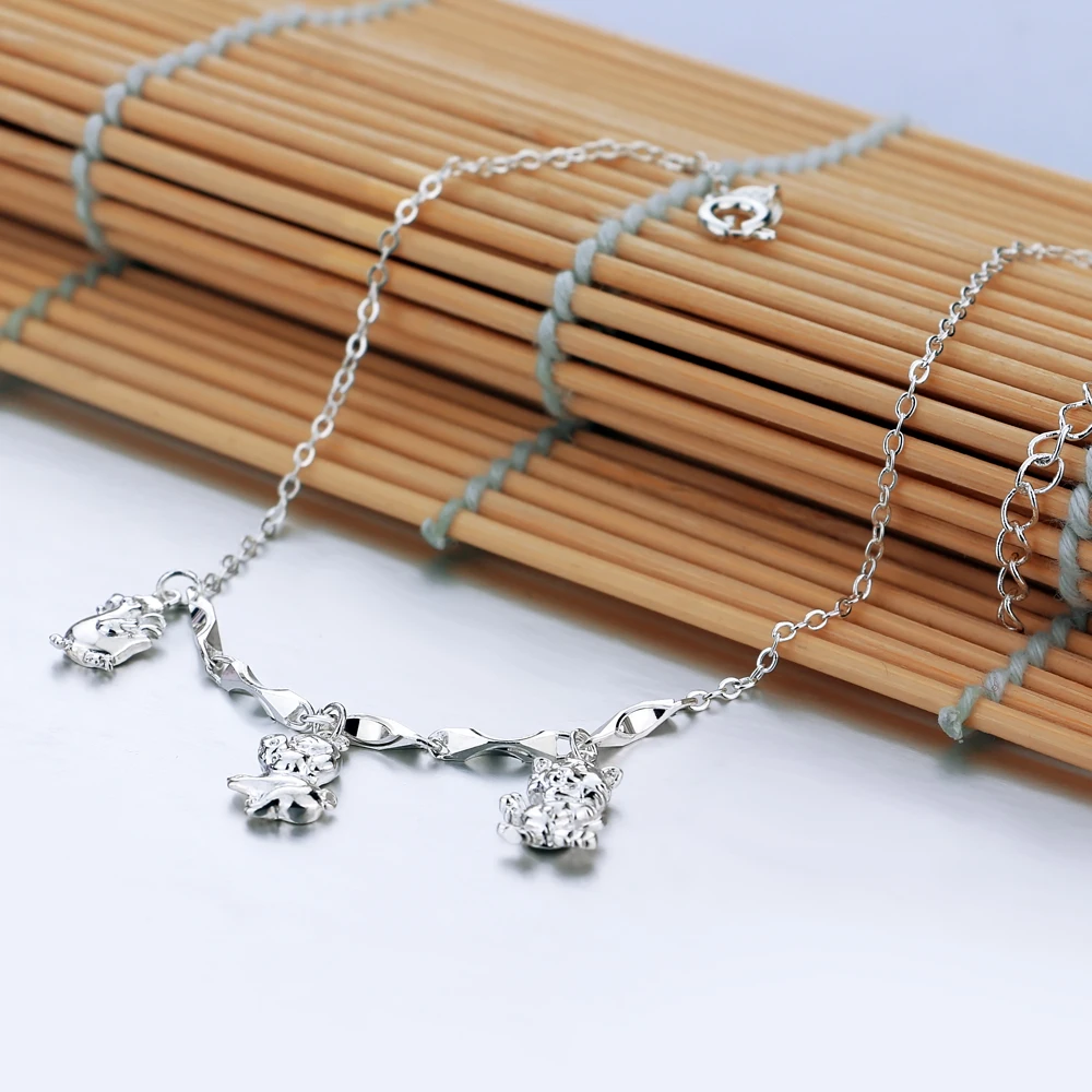 Браслет на ногу женский из серебра 925 пробы 27 см | Украшения и аксессуары