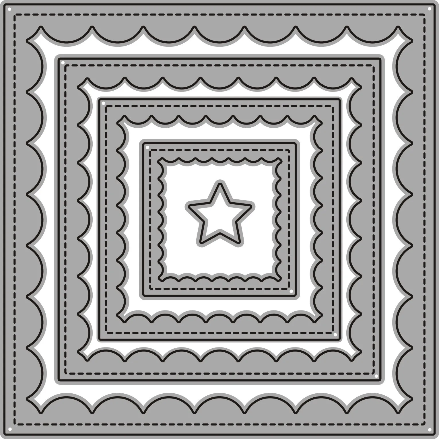 Штампы для скрапбукинга новинка 2019 квадратная рамка с гребешком металлические