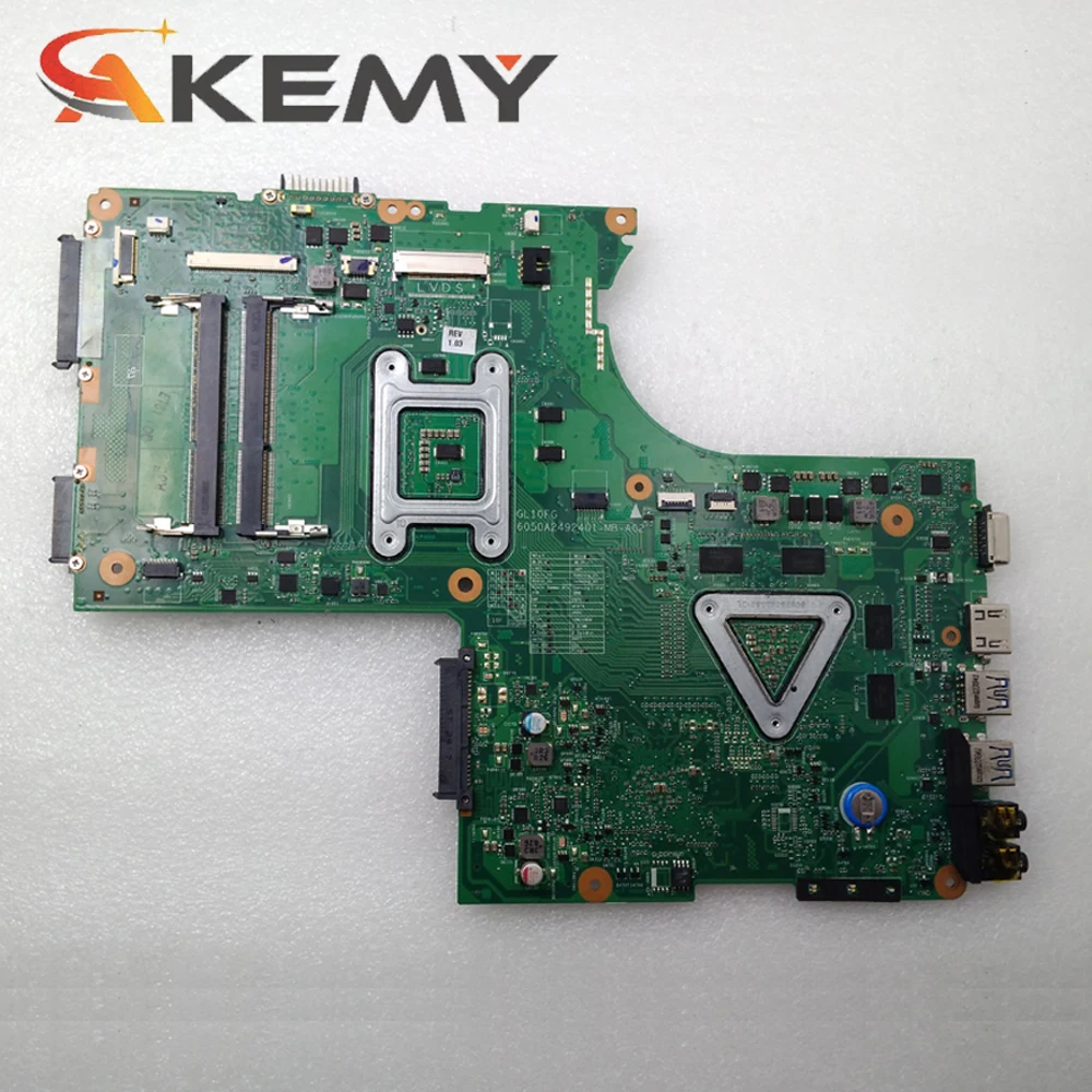 

AKEMY V000288050 For Toshiba Satellite P870 P875 Notebook motherboard GL10FG 6050A2492401-MB-A02 N13P-GL-A1 SLJ8E DDR3 Mainboard