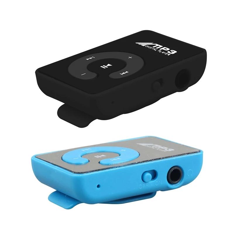 2x мини зеркальный зажим USB цифровой Mp3 музыкальный плеер Поддержка 8 Гб SD TF карта
