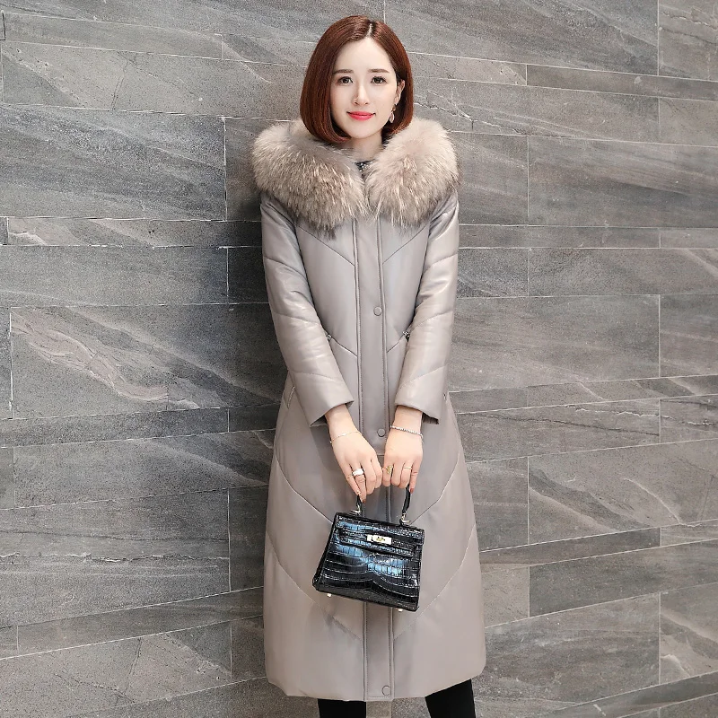 Пальто из овчины куртка натуральной кожи пальто осенне-зимняя женская одежда 2020