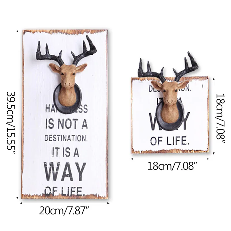 American Archaistic Deer Head Wall Picture Hanging Sculpture Model Resin Modern Art Bar Home Decoration Accessories Decor | Дом и сад