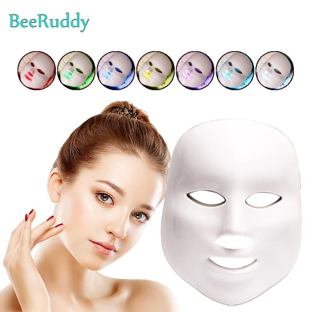 Светодиодный маска для лица красота омоложение кожи фотонный светильник