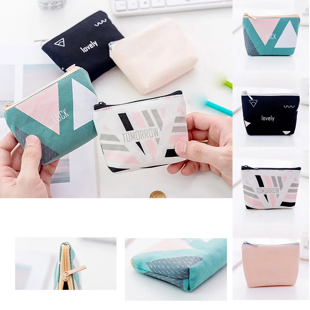 Fashion New Geometric Coin Purse Storage Bag Cute Key Case Zipper children's Wallet Women's Small Change Bags | Багаж и сумки