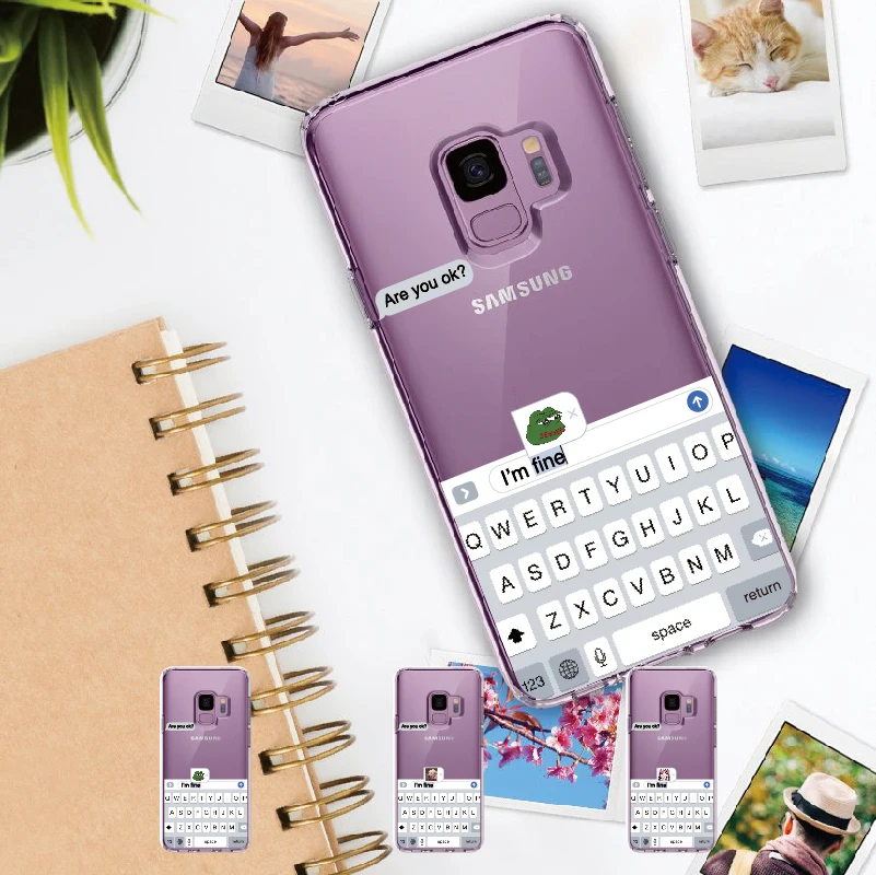 

Funny Meme Are You Ok I Am Fine For Samsung Galaxy A31 Note 9 10 A8 S8 S9 S10 S20 Plus Soft Crystal Slim Protective Clear Case