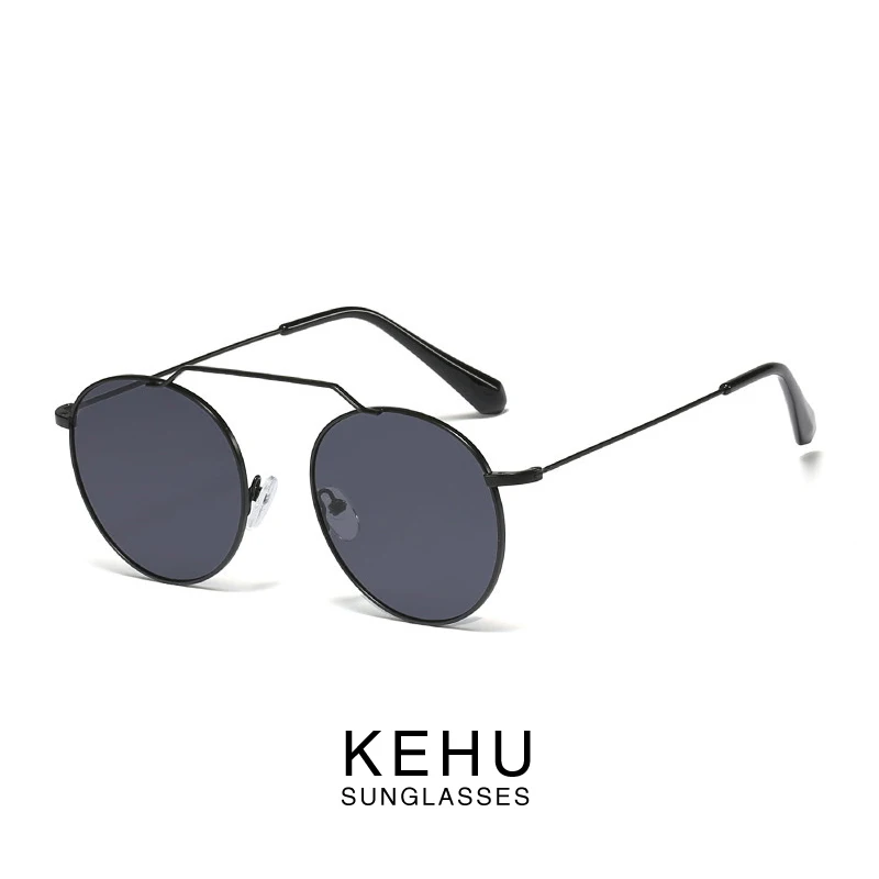 KEHU 2020 модные круглые солнцезащитные очки для женщин и мужчин ультралегкие из
