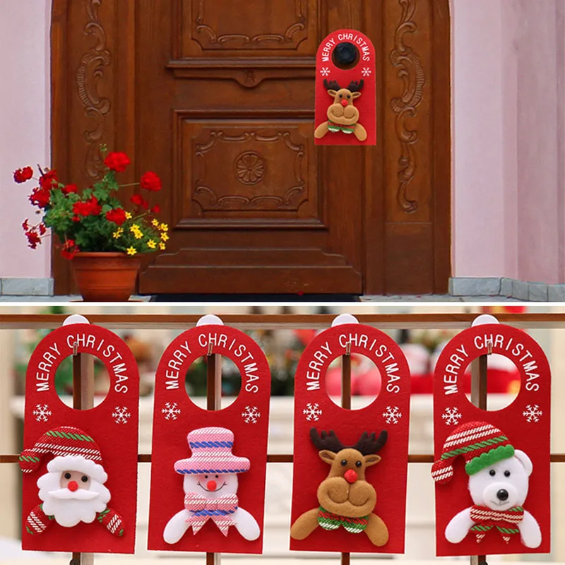 

Christmas Decoration Cartoon Santa Claus Snowman Door Hanging Pendant Merry Christmas Home Door Xmas Festival Decoration