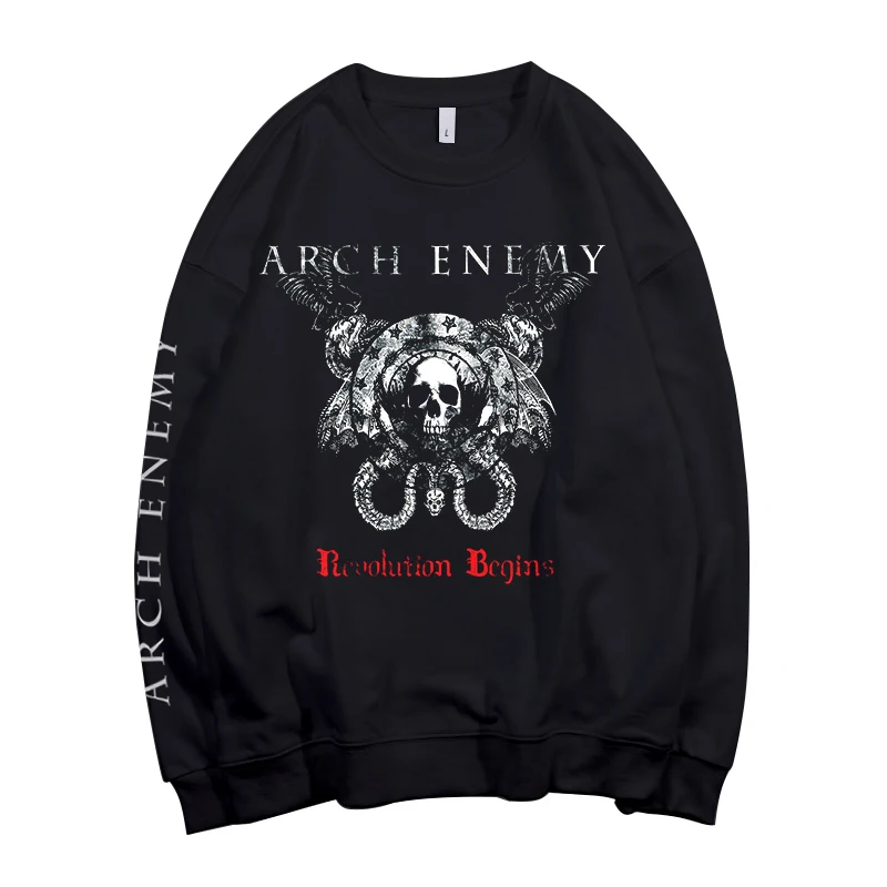 

4 designs Swedish Arch Enemy Pollover Sweatshirt rock hoodie heavy death metal sudadera rocker streetwear fleece Outerwear