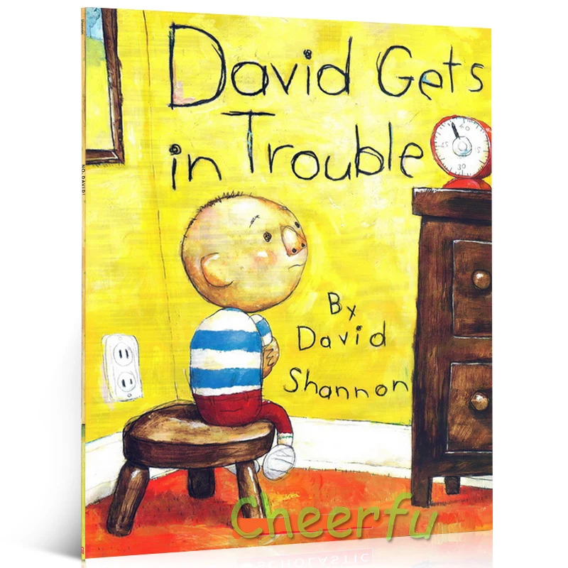 David Shannon 6 Styles No David, David Gets in Trouble, David Goes to School Cognitive English Picture Books for Children Story image 4