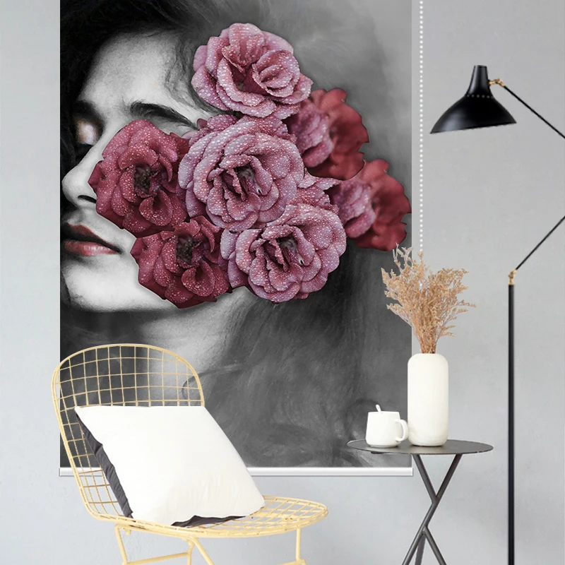 Нордические ветронепроницаемые шторы полузатенение и Непрозрачный пейзаж