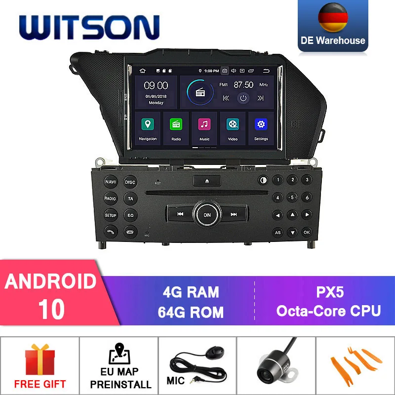 DE со! WITSON Android 10 0 IPS экран для BENZ GLK X204 300 350 автомобильный DVD 4 + 64GB FLASH 8 Octa Core DVR/WIFI DSP