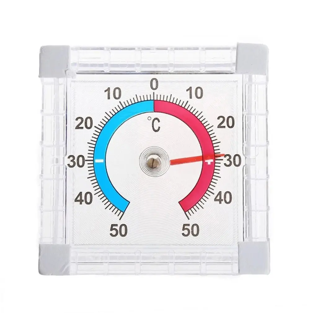 

1pcs Square Plastic Door And Window Thermometer Indoor Outdoor Wall Garden Dial Measuring Thermometer Instrument