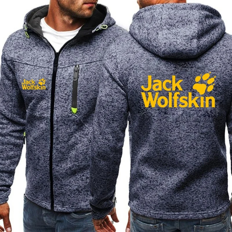 2021 брендовая Новая модная спортивная мужская Jack Wolfskin балахон свитшоты на молнии