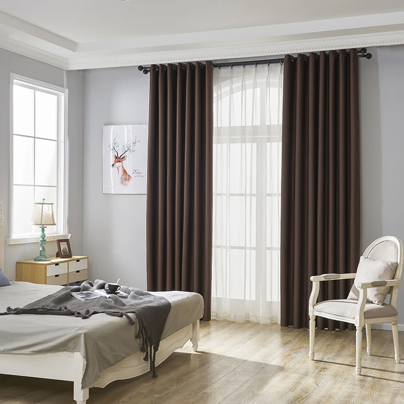 Затемняющие однотонные шторы высокоточные базовые тканевые оконные для