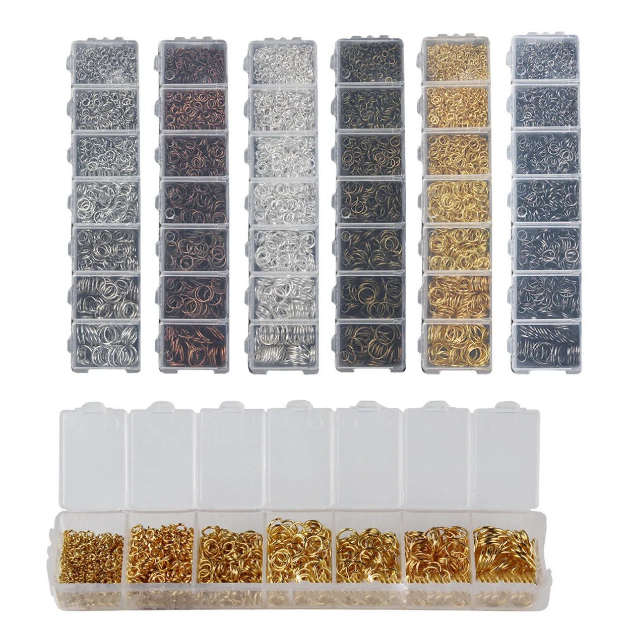 

1 коробка, металлические соединительные кольца 3-10 мм