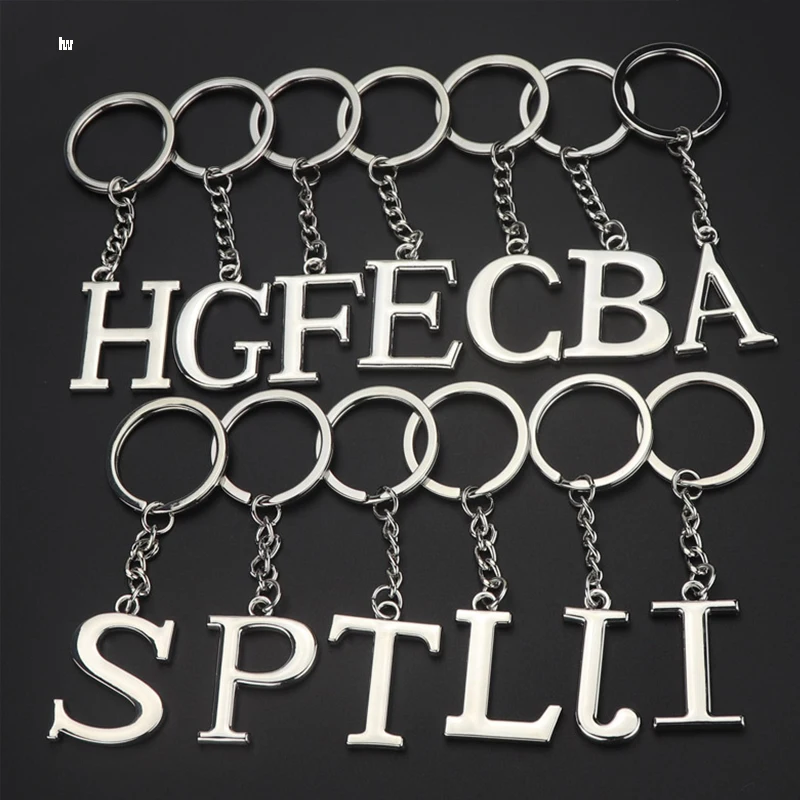 

Uppercase and lowercase English letter keychain commemorative gift personal name pendant can be wholesale