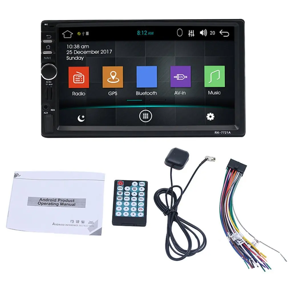 

7" HD 1024*600 Car DVD Player touch screen MP3 Stereo Audio Video GPS camera reversing system Bluetooth-compatible WIFI Mobile