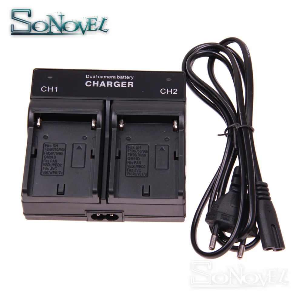 Двухканальное зарядное устройство для Sony NP-FV100 FV70 FV50 NP-FH100 NP-FH70 FH60 FH50 FH40 FH30 NP-FP90 FP70