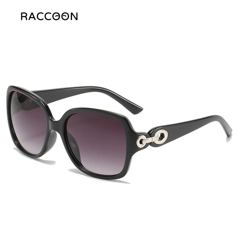 

New Fashion Tea Gradient Sunglasses Women Ocean Metal Pearl Fox Head Lens Curved Temples Sun Glasses Female Uv400 Shades Outdoor