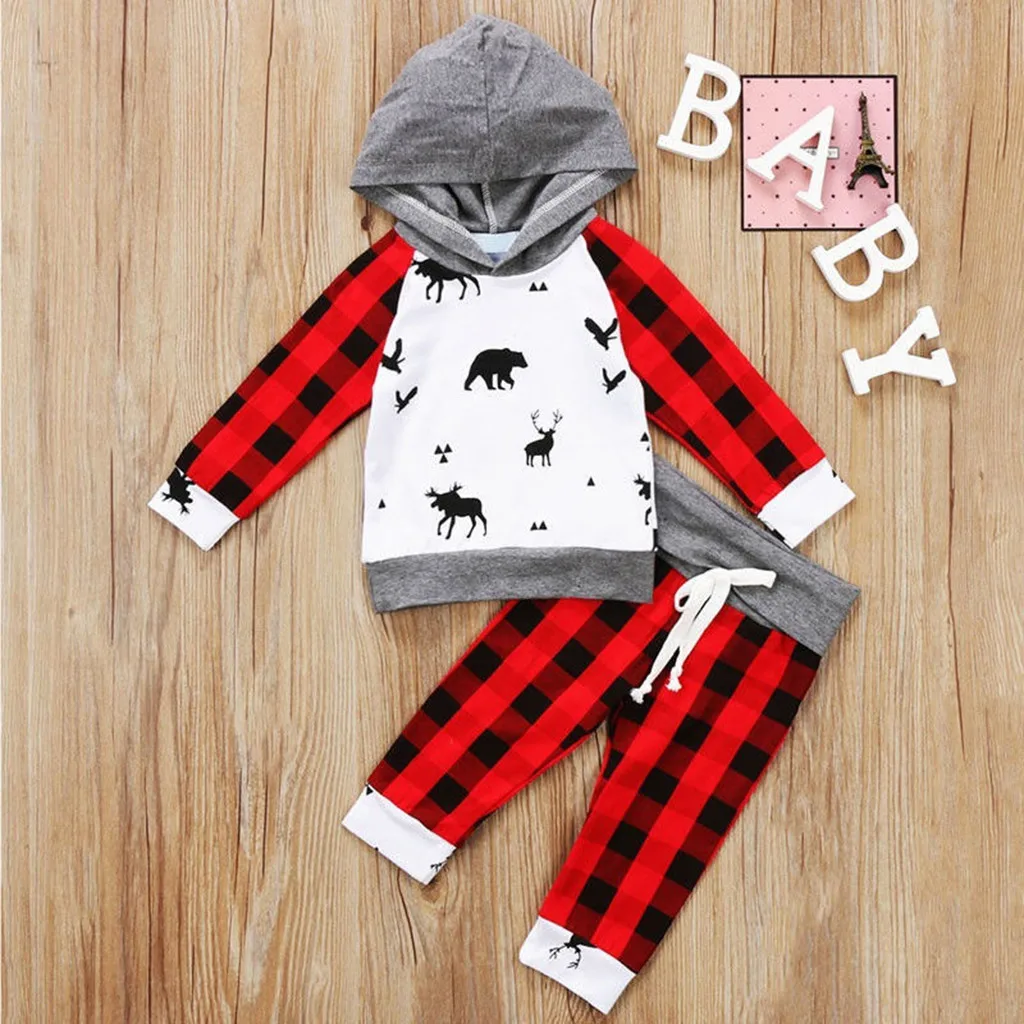 Детский яркий комплект для мальчиков и девочек красная клетчатая рубашка с