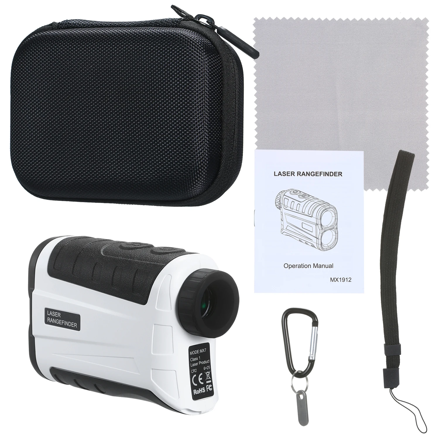 

Golf Rangefinder Distance Finder with Slope Flag-Lock with with Vibration Distance Angle Measurement 6X Magnification Clear View