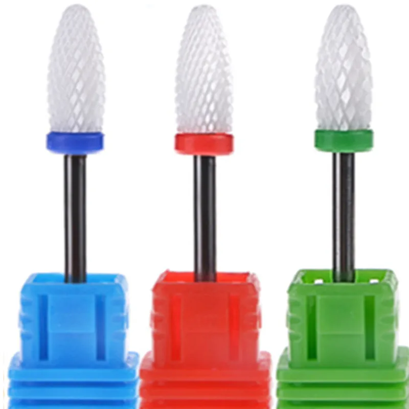 6 типов керамических сверл для ногтей Электрический Маникюрный станок