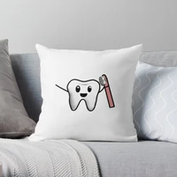 tooth and dentist print throw pillow case anime home decorative pillowcase cushion cover car cushion cover sofa throw pillow