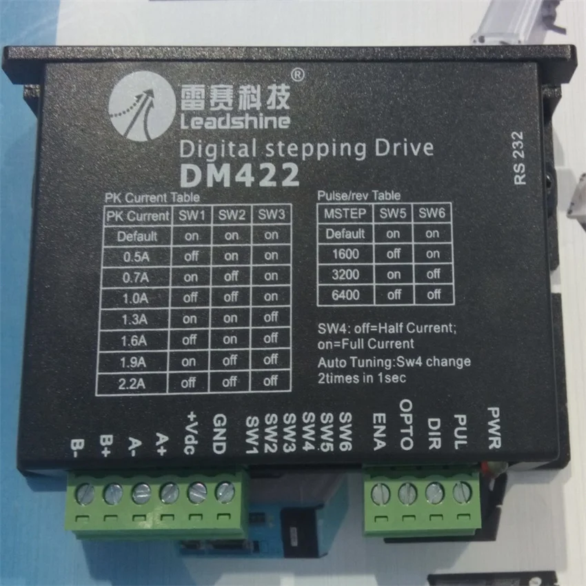 Новый Leadshine 2 фазовый цифровой шаговый двигатель привода DM422 работы 24 40VD может из