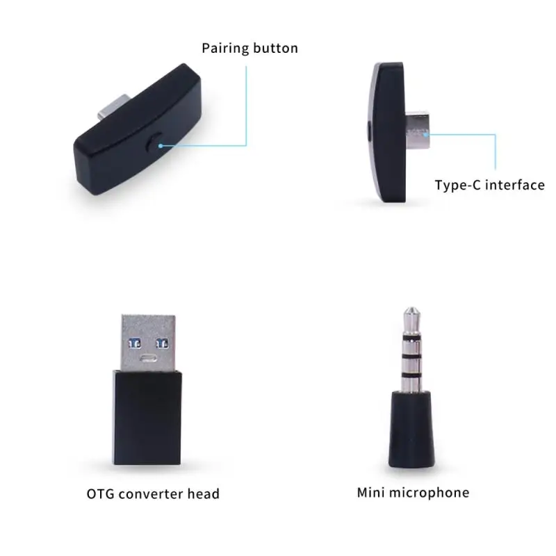 

Wireless Usb/Type-C Bluetooth-Compatibele Adapter Voor Nintendo Switch Audio Ontvanger Zender Voor PS4 Pc Converter 3.5mm