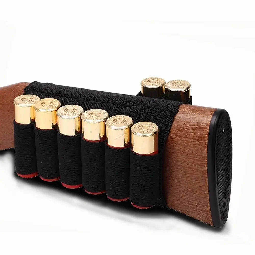Hunting Gun Accessory Military Gear 5/8/9/14 Rounds Shotgun Buttstock Ammo Pouch Shell Holder Bullet Cartridge Bandolier Free