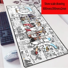 One Piece Anime Large Lock Edge Mouse Pad Computer Mousepad 80x30cm Gaming Padmouse Gamer Laptop Keyboard Mouse Mats Dropship