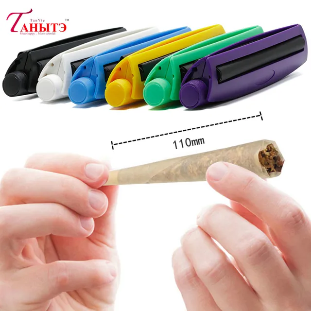 Plastic Tabacco Puller Cone Manual Cigarette Maker 110mm Filler Mini Cigarette Rolling Machine Injector Maker Men Gadgets Gifts