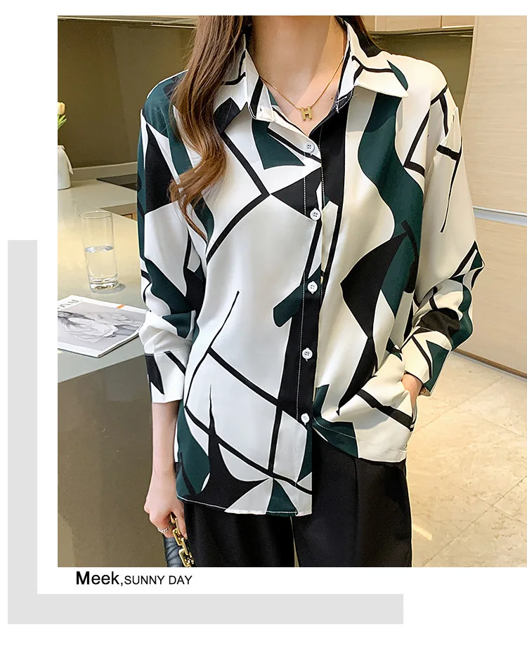 Ms long-sleeved chiffon shirt is natural fat mm jacket of new fund of 2021 autumn outfit yards joker long sleeve blouse