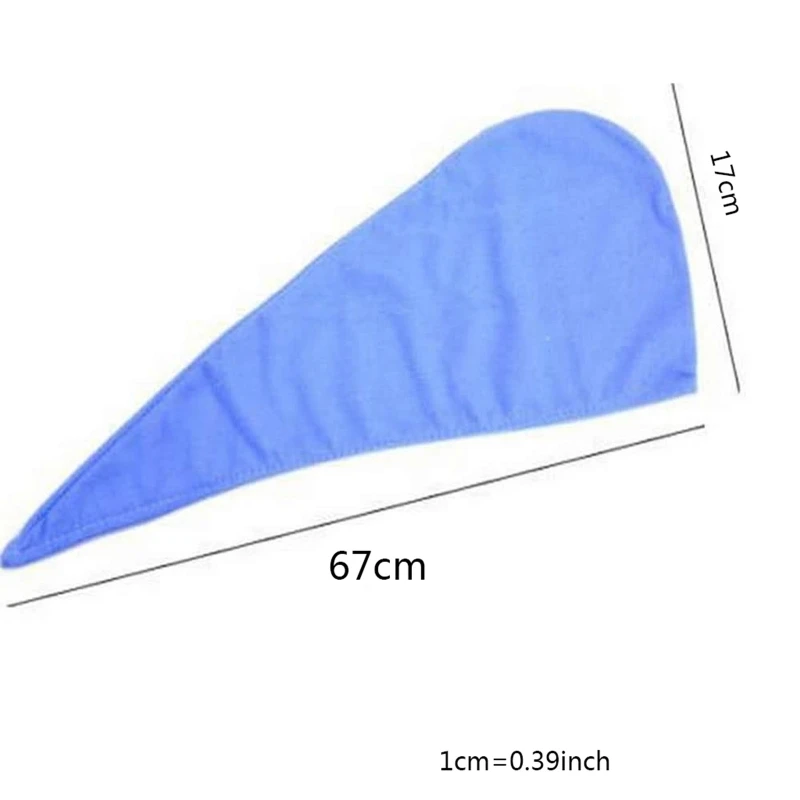 

Q1QD Quick Dry Microfiber Towel Hair Drying Turban Wrap Hat Spa Bathing Hot