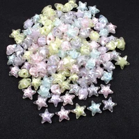 20pcslot ab colorful five pointed star shape acrylic beads loose spacer beads supplies for diy jewelry making bracelet necklace