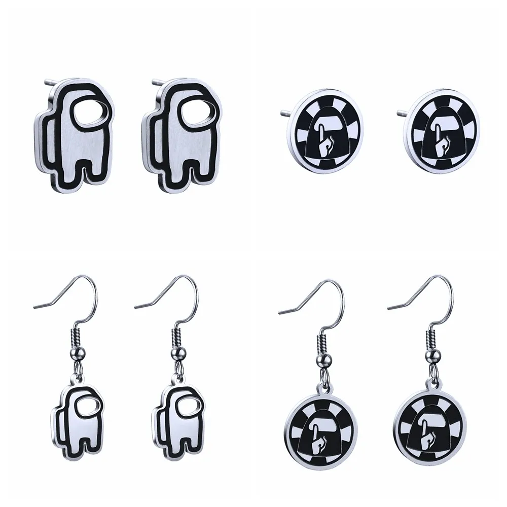 

hot Games among us Drop Earrings amongUS Figure Toys Peripheral lovely Pendant Earrings for girls Jewelry brinco Christmas Gifts