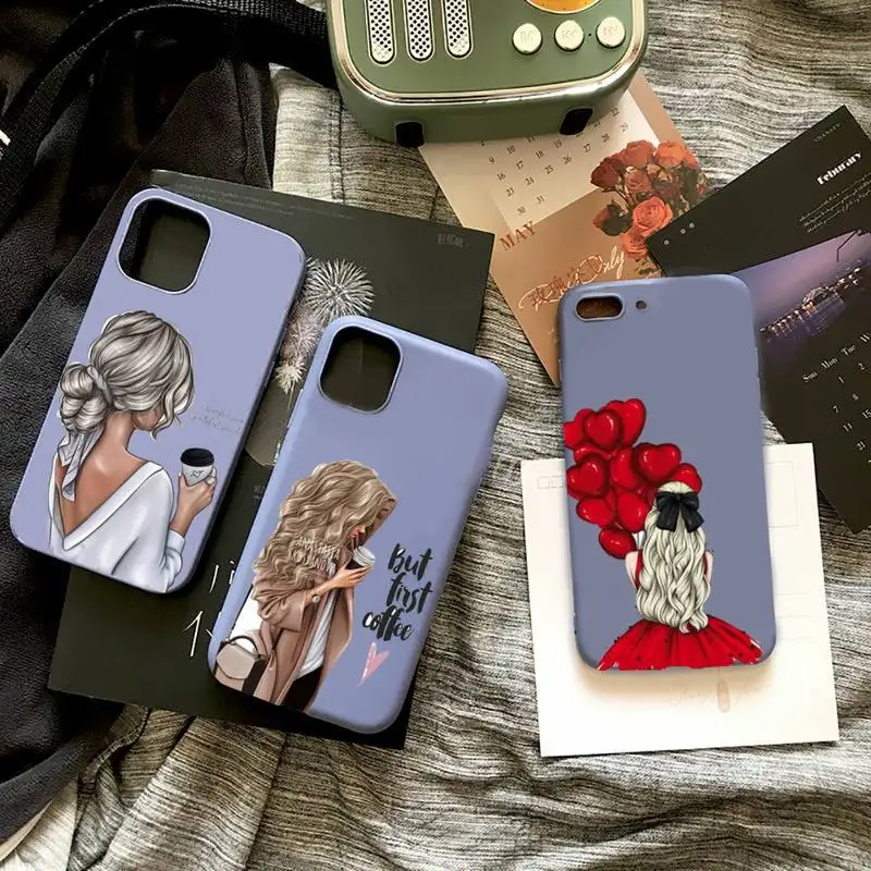 

Girls Best Friends Forever wallpaper Phone Case Purple Candy Color for iPhone 11 12 mini pro XS MAX 8 7 6 6S Plus X SE 2020 XR