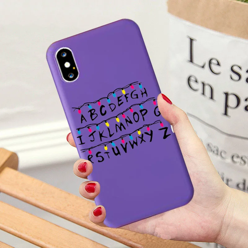 -8 Чехол Stranger Things с рождественскими огнями для iphone 7, 6 S, 8 Plus, X, XS, XR, XS, MAX 11, мягкий матовый Силиконовый чехол для телефона, задняя крышка, чехол - Цвет: -8