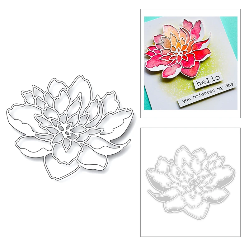 

2020 New Beautiful Plant Flowers Layering Texture Embossing Metal Cutting Dies For Making Greeting Card Scrapbooking No Stamps